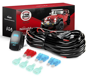 led light Bar/Whip rocker switch with harness